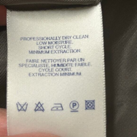 Lands End women's 100% lambswool gray herringbone 4 button lined blazer 10P - Picture 8 of 12